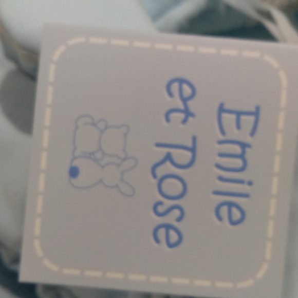 Nwt emile et rose baby blue 6 month quilted hooded jacket with attached mitts - Picture 6 of 10